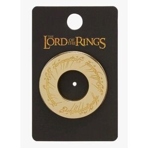 NEW The Lord Of The Rings One Ring Gold Spinner Pin Metal Enamel